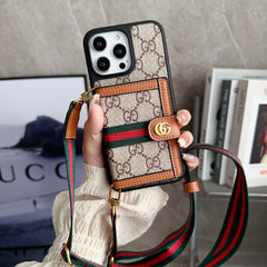 Retro Embossed Card Holder Crossbody Case