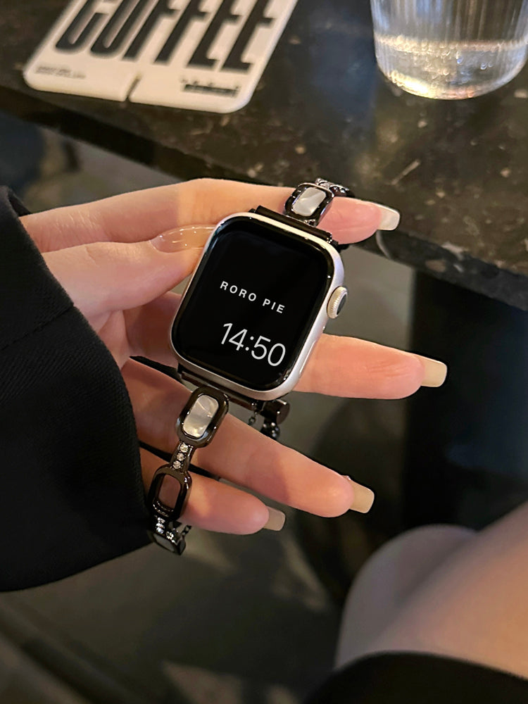 Fashionable Little Fragrance Style Stainless Steel Band For Apple Watch