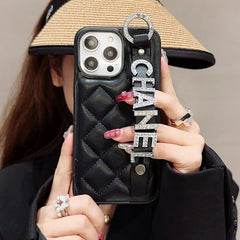 Shiny Diamond Wristband Leather Case