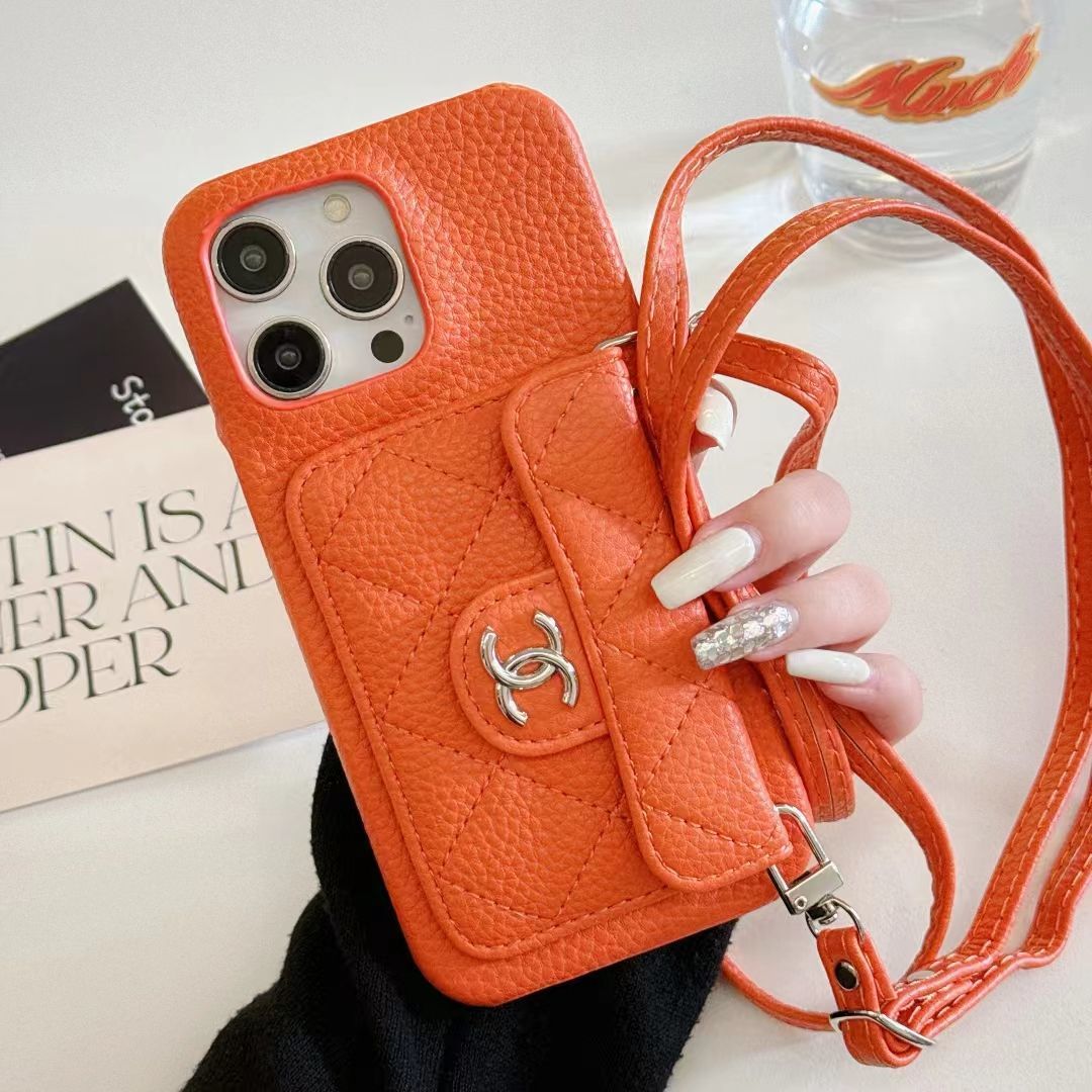 Classic Leather Card Holder Lanyard Case