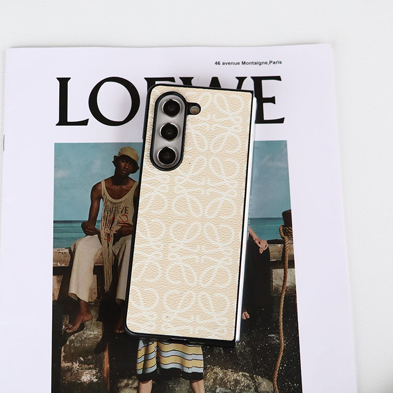Retro Embossed Leather Fold Case