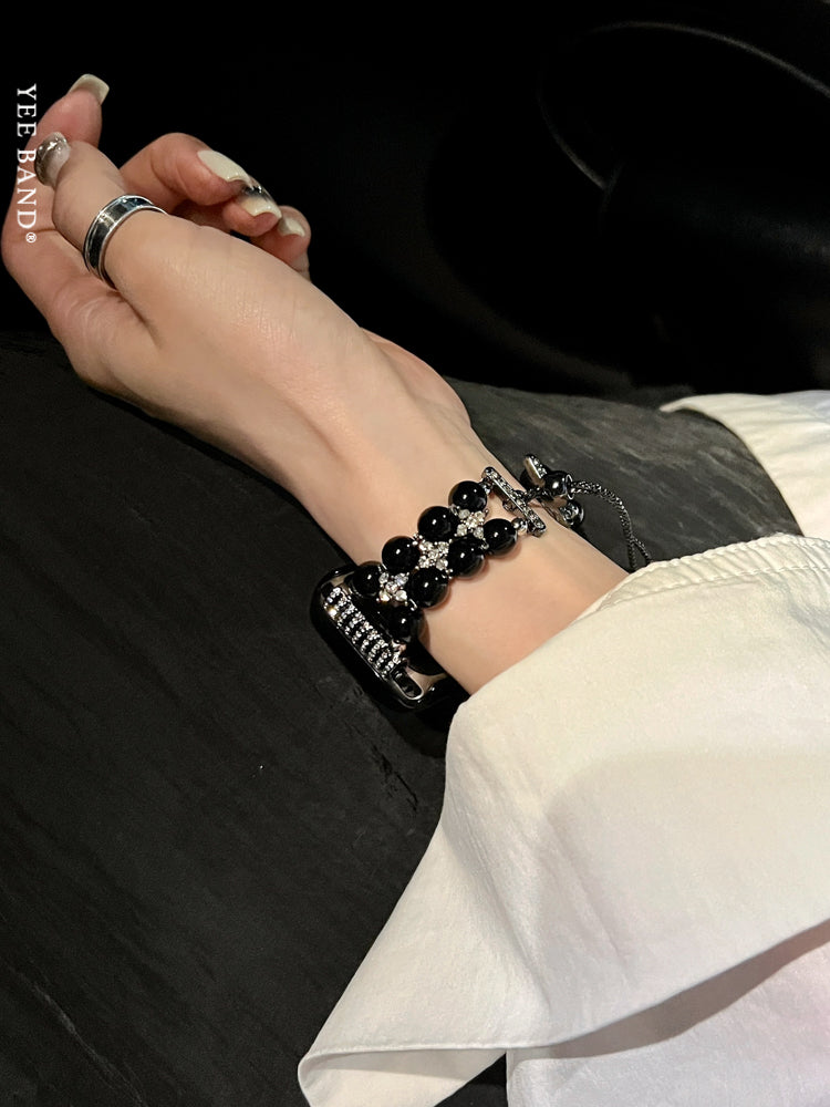 Rhinestones Pearl Bracelet With Rhinestones Case For Apple Watch