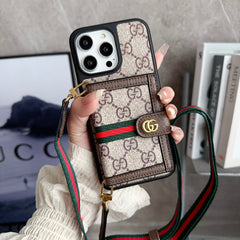 Retro Embossed Card Holder Crossbody Case