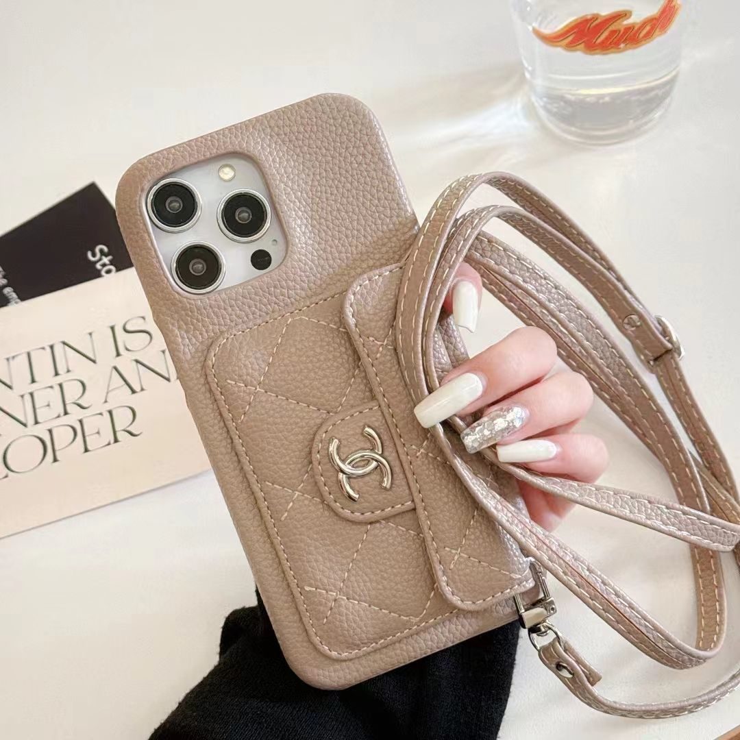 Classic Leather Card Holder Lanyard Case