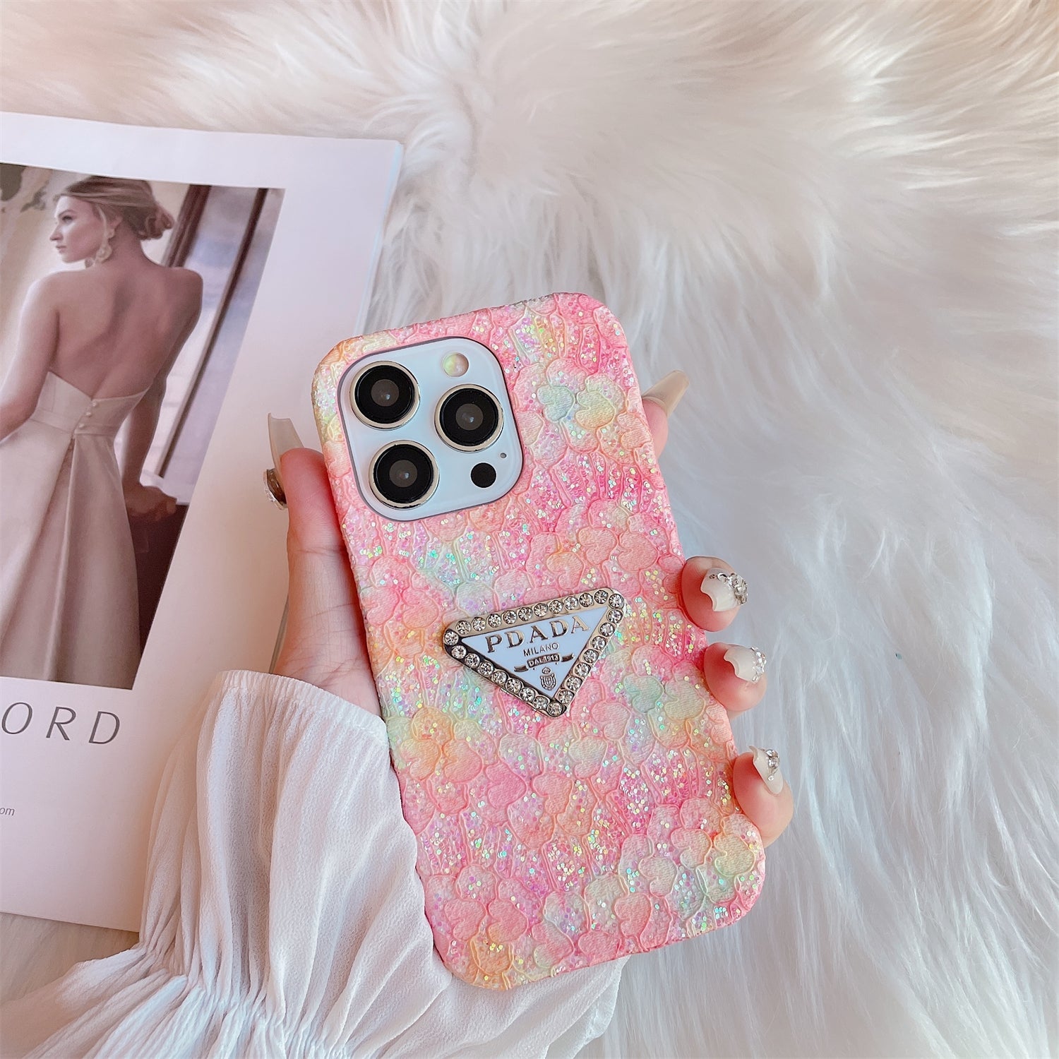 Glitter Triangle Logo Case