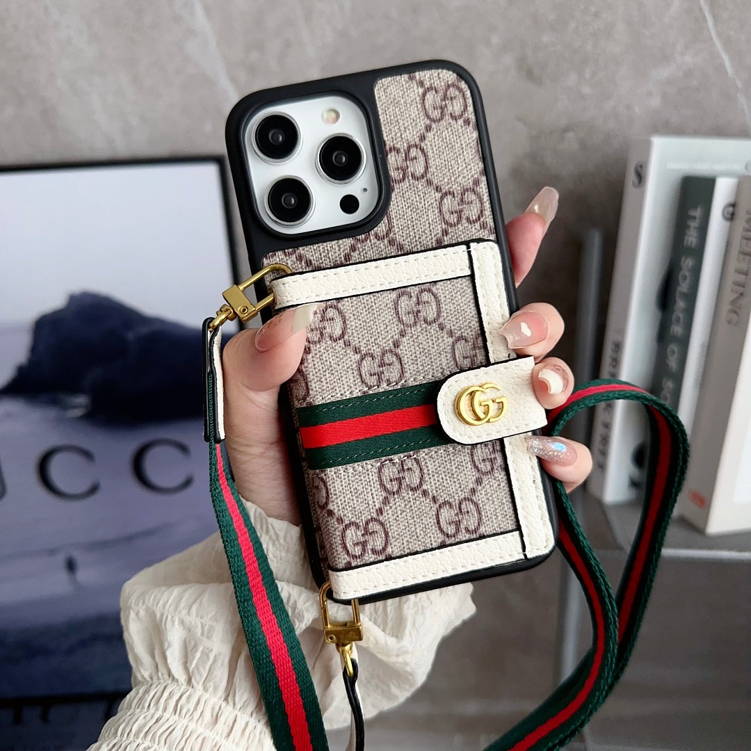 Retro Embossed Card Holder Crossbody Case