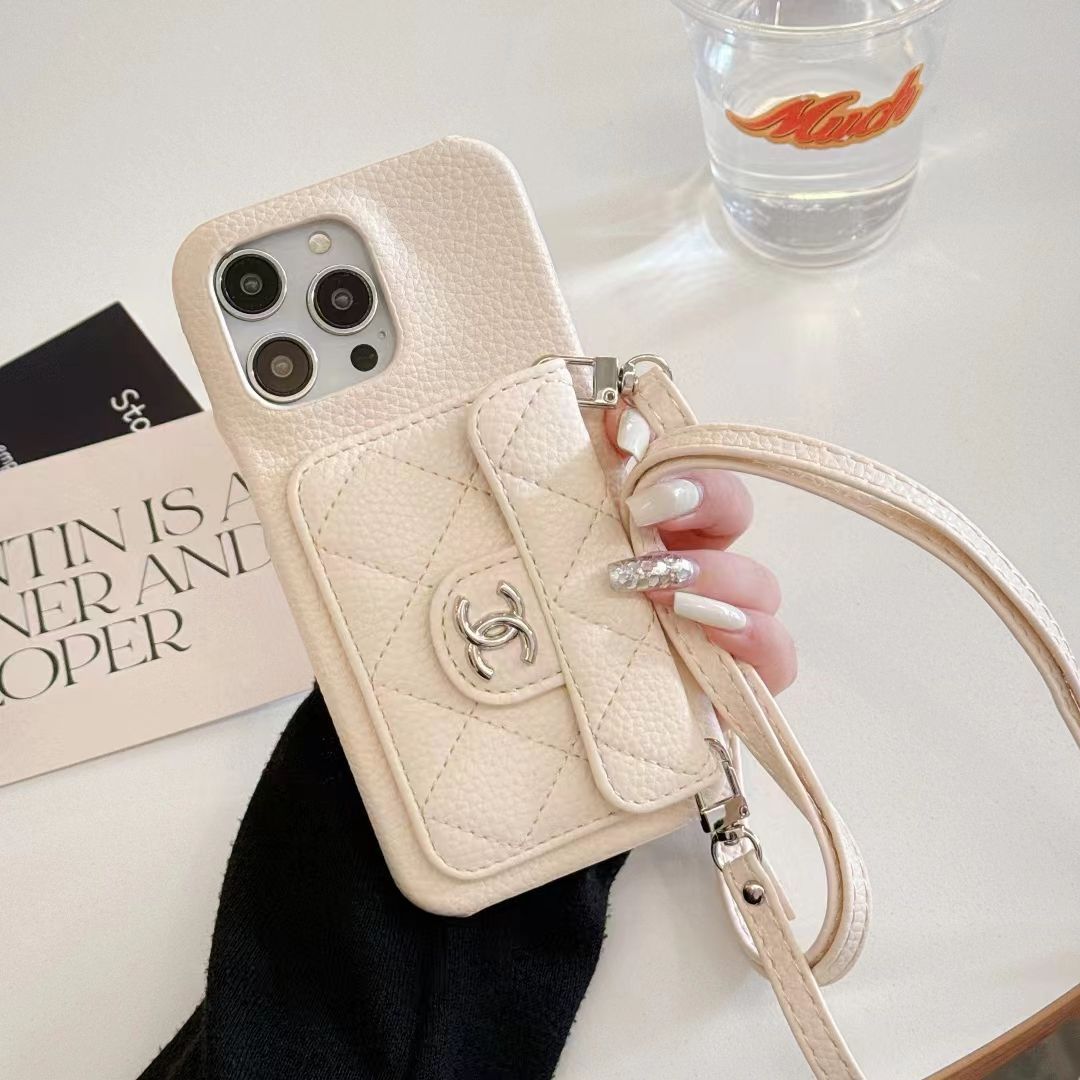 Classic Leather Card Holder Lanyard Case