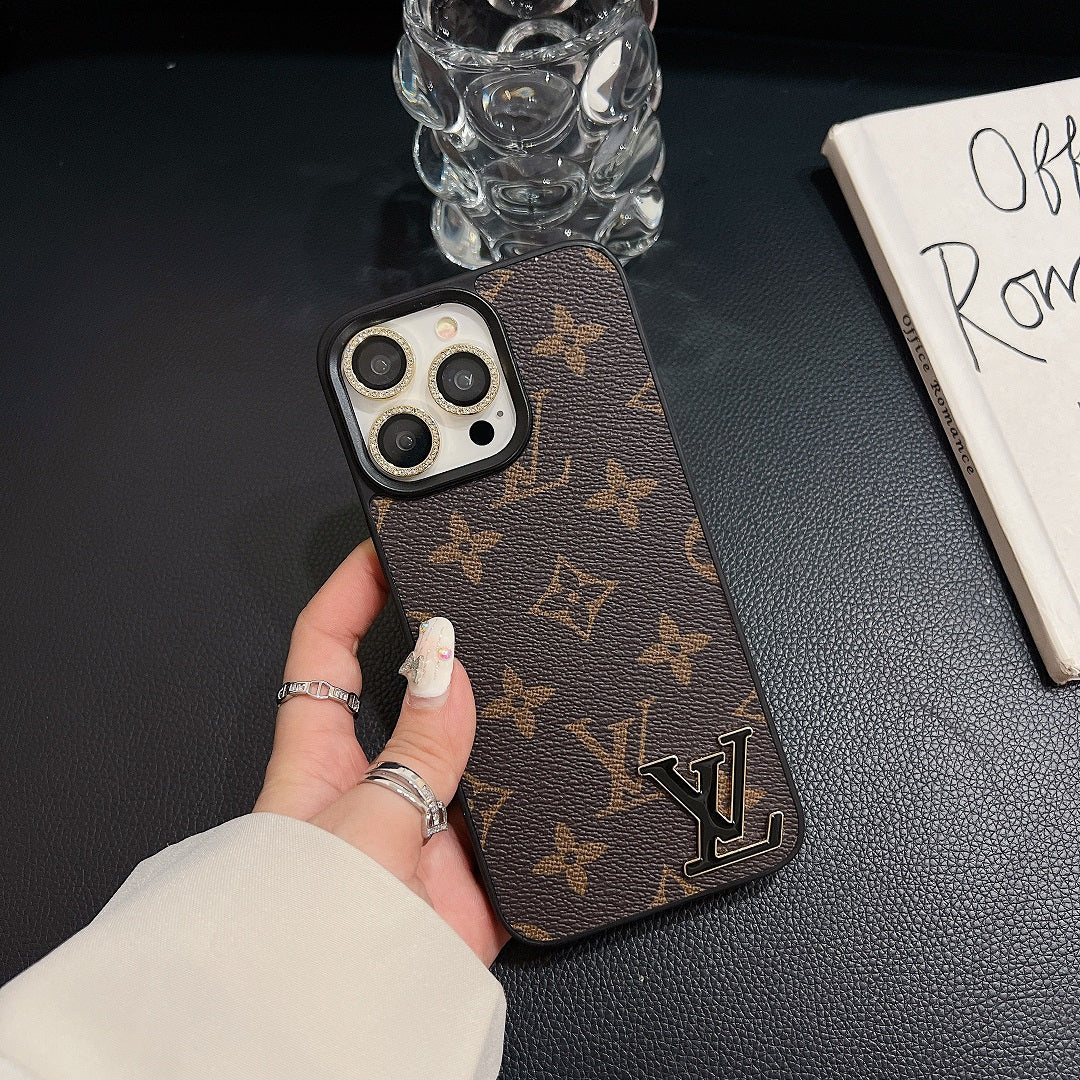 Leather Embossed Enamel Logo Case