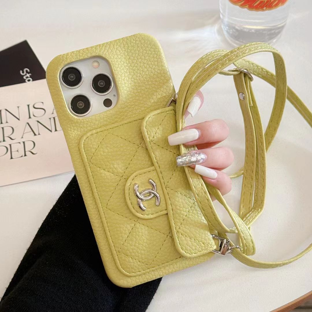 Classic Leather Card Holder Lanyard Case