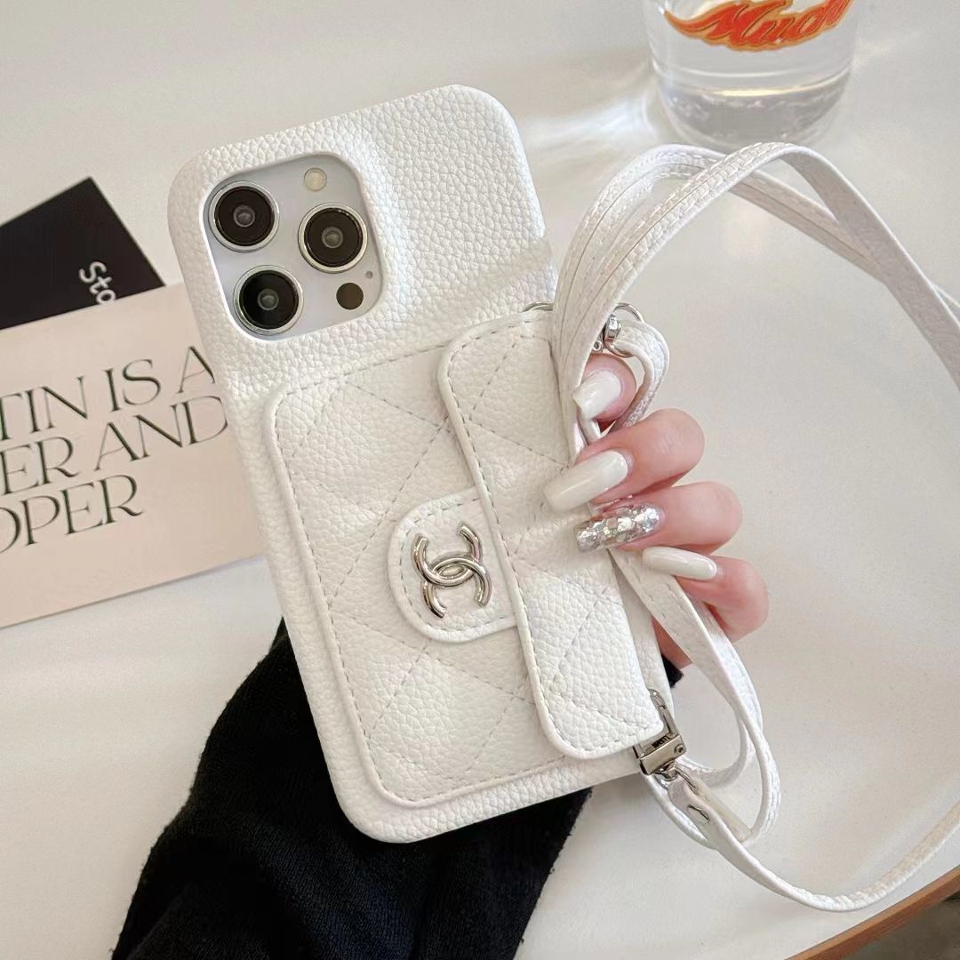 Classic Leather Card Holder Lanyard Case