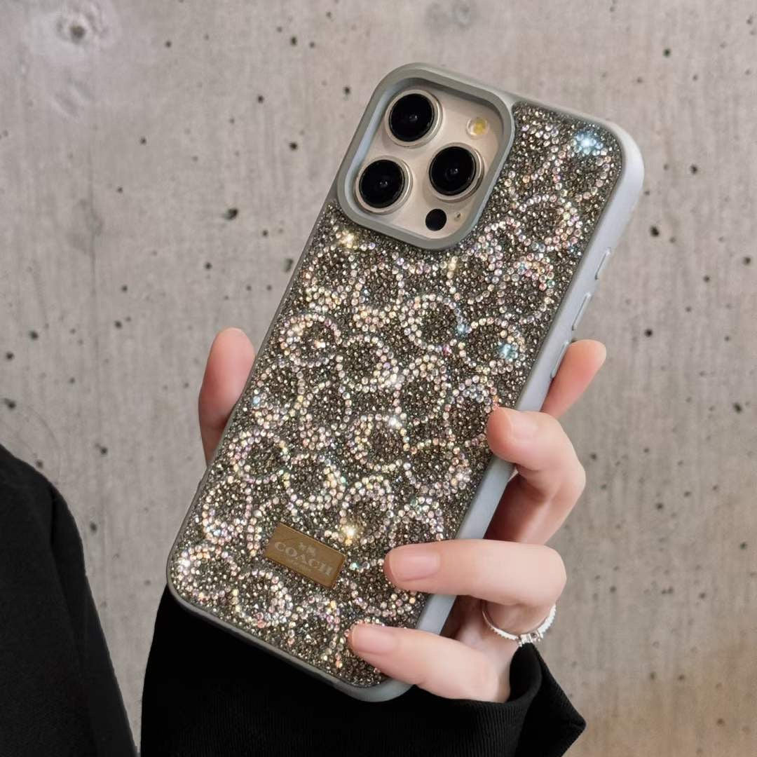 Luxury Sparkling C Print Diamond Case