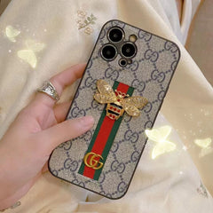 Vintage Embossed Diamond Bee Case