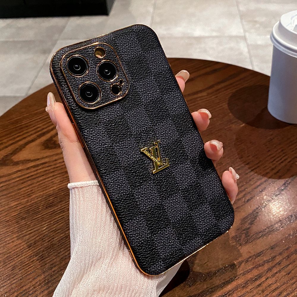 Vintage Plaid Leather Case