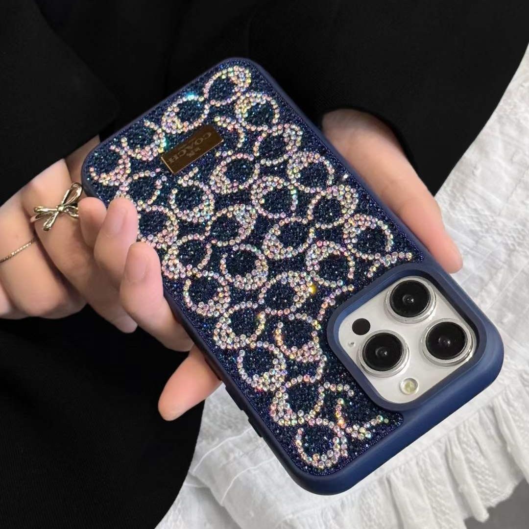Luxury Sparkling C Print Diamond Case