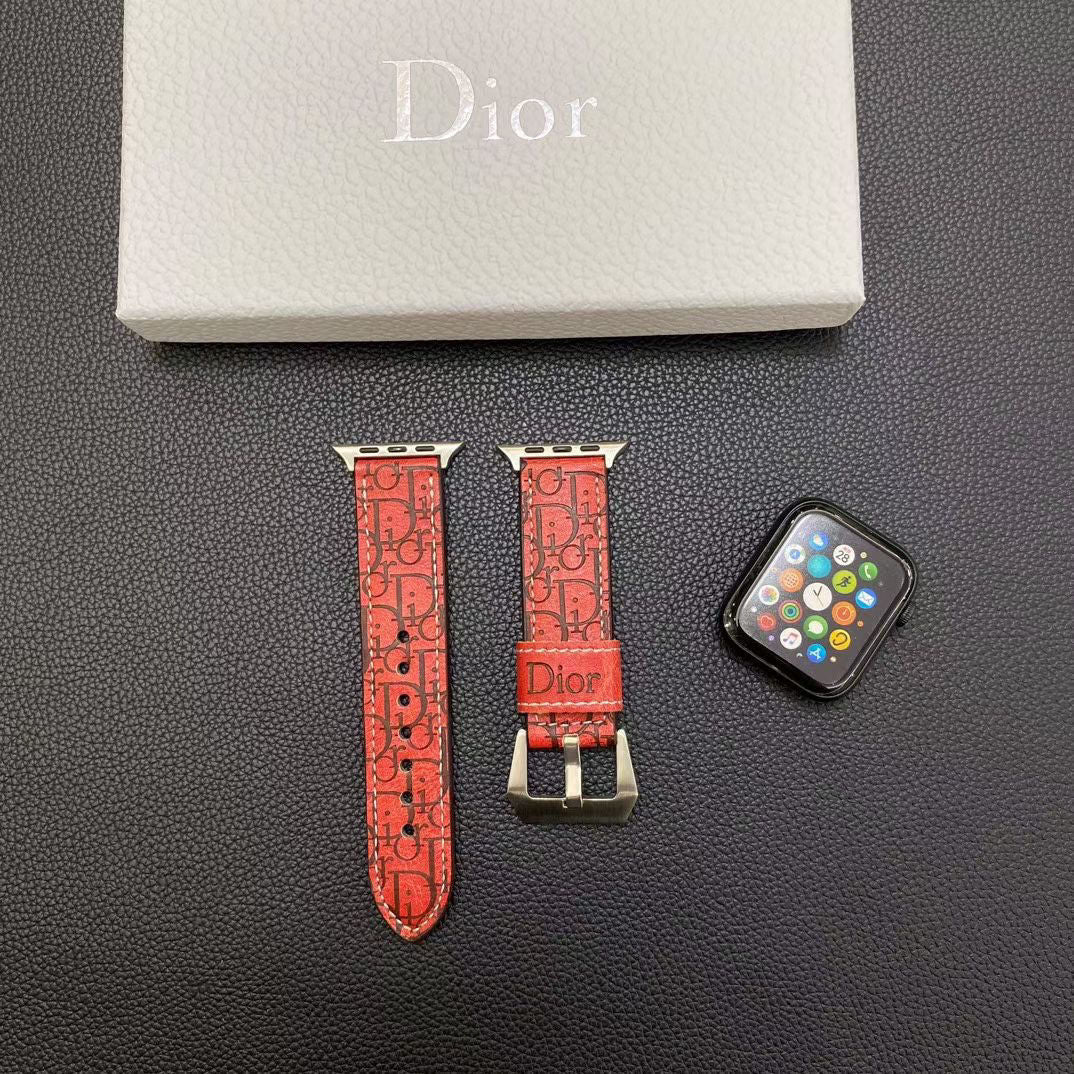 Embossed Fashion Leather Apple Watch Band