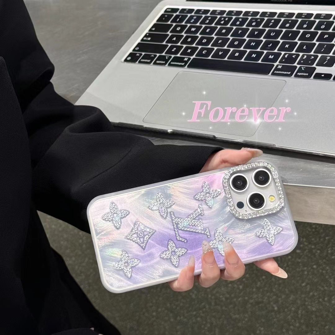 Glitter Gradient Embossed Case