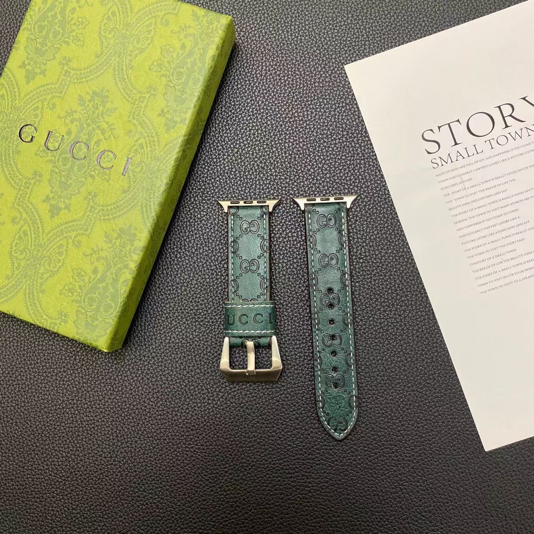 G Embossed Leather Apple Watch Band