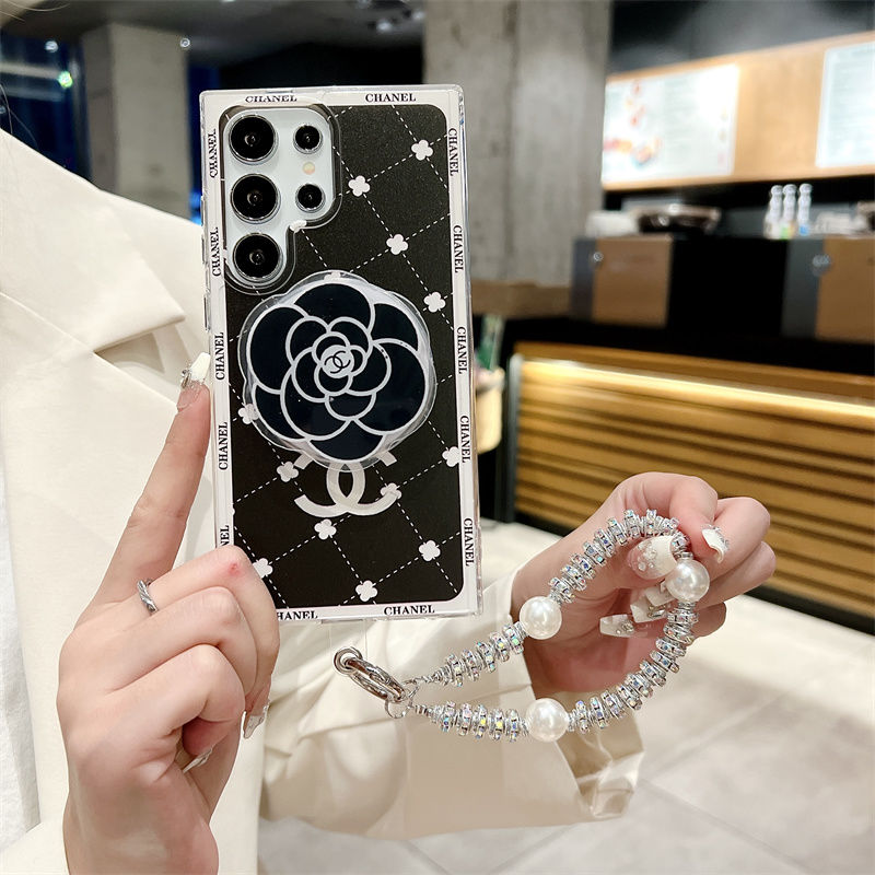 Fashion Camellia Magnetic Bracket Samsung Case