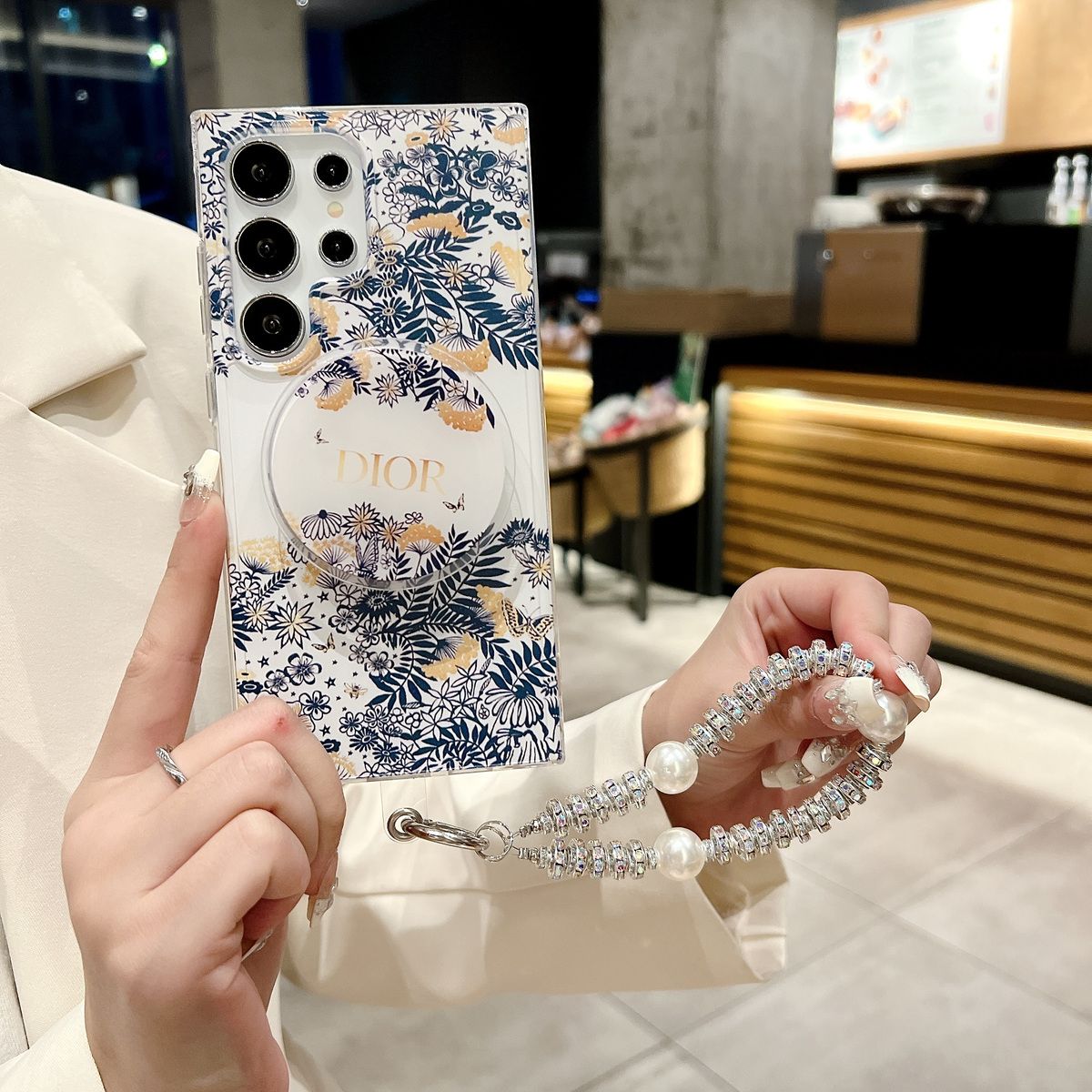 Forest Flower Magnetic Holder Samsung Case