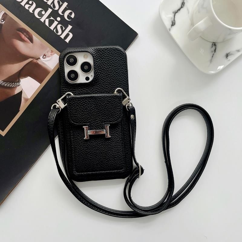 High-end Leather Crossbody Card Case