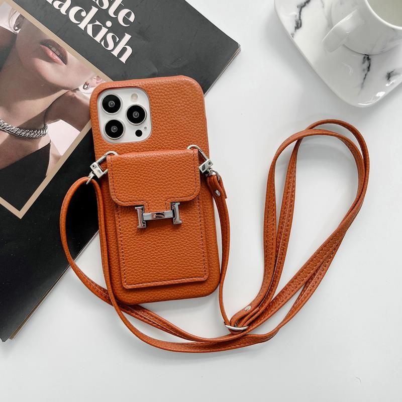 High-end Leather Crossbody Card Case