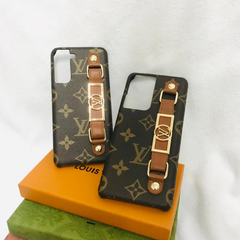 Stylish Monogram Leather Wristband Samsung Case