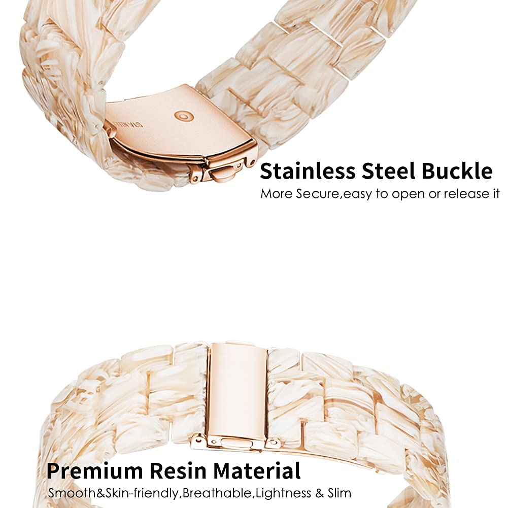 Silk White Resin Band