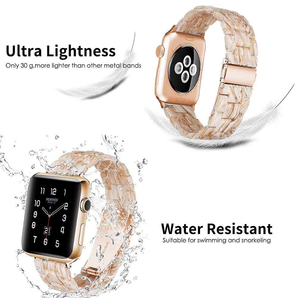 Silk White Resin Band