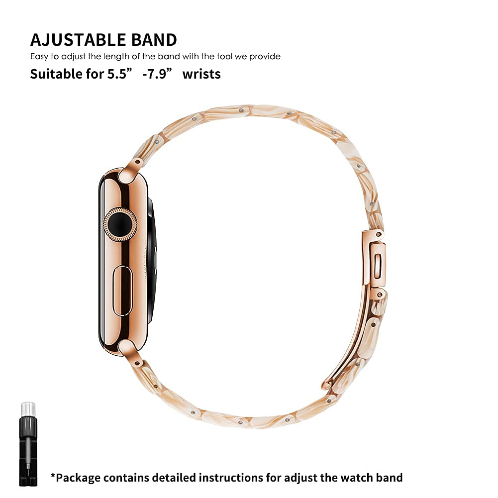 Silk White Resin Band