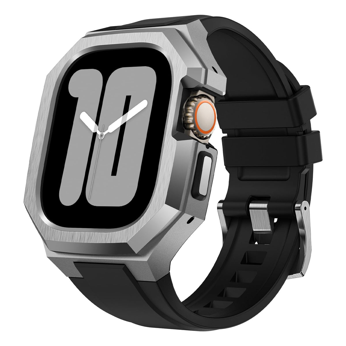 Luxury Silver Metal Case with Band
