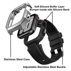 Luxury Silver Metal Case with Band