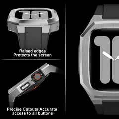 Luxury Silver Metal Case with Band