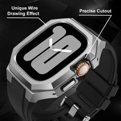 Luxury Silver Metal Case with Band