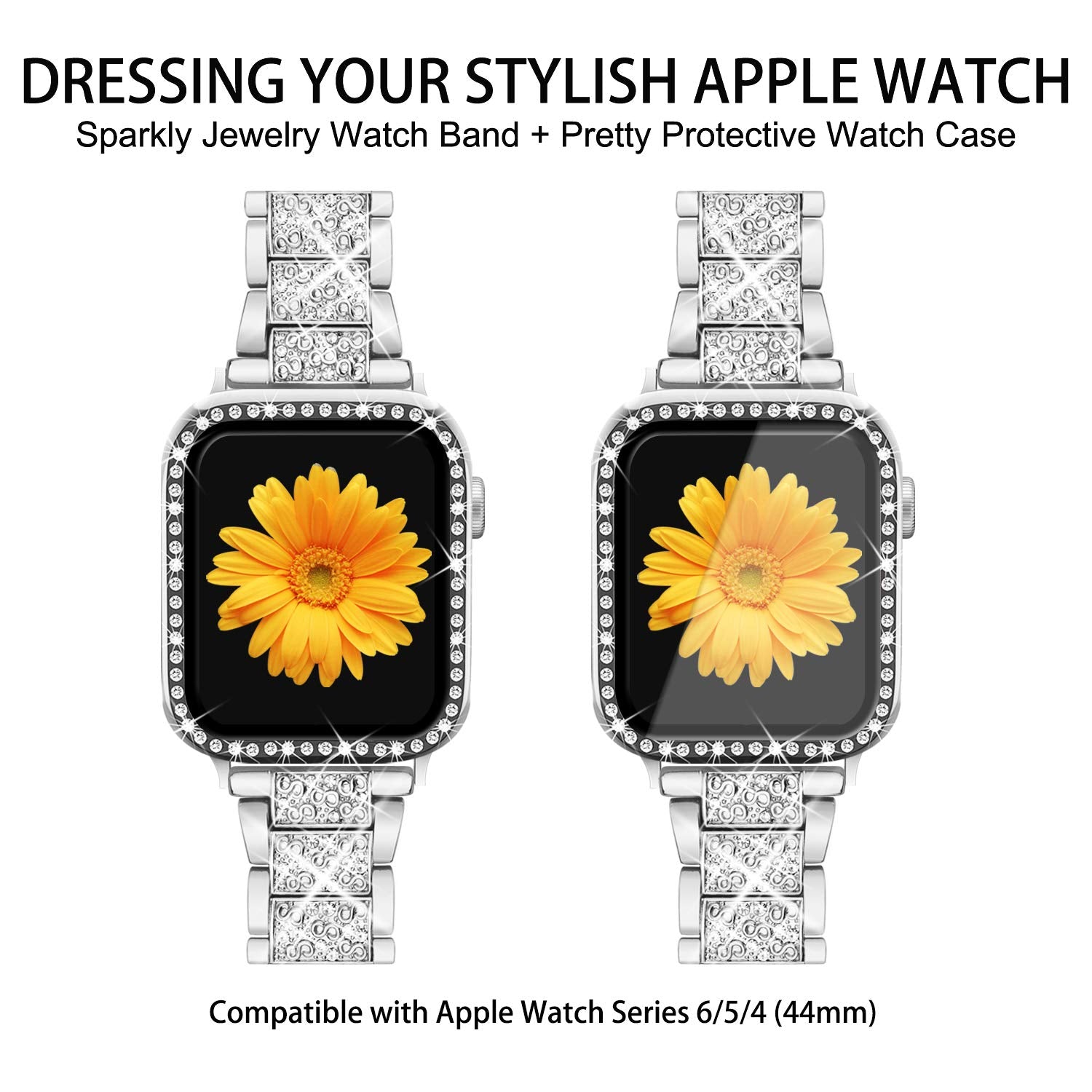 Jueves  Compatible for Apple Watch Band with Screen Protector Case