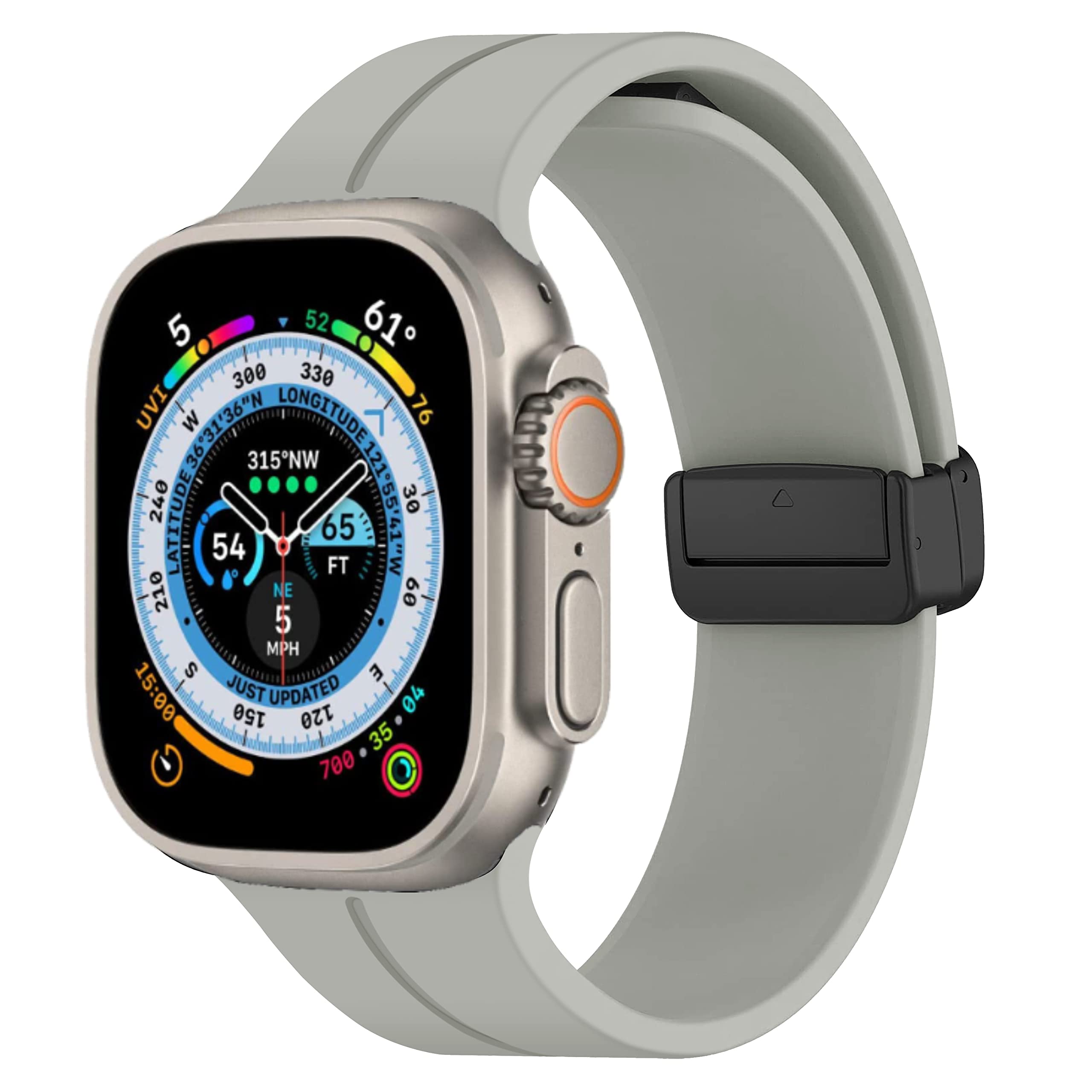 Vertical Stripe Magnetic Silicone Band for Apple Watch