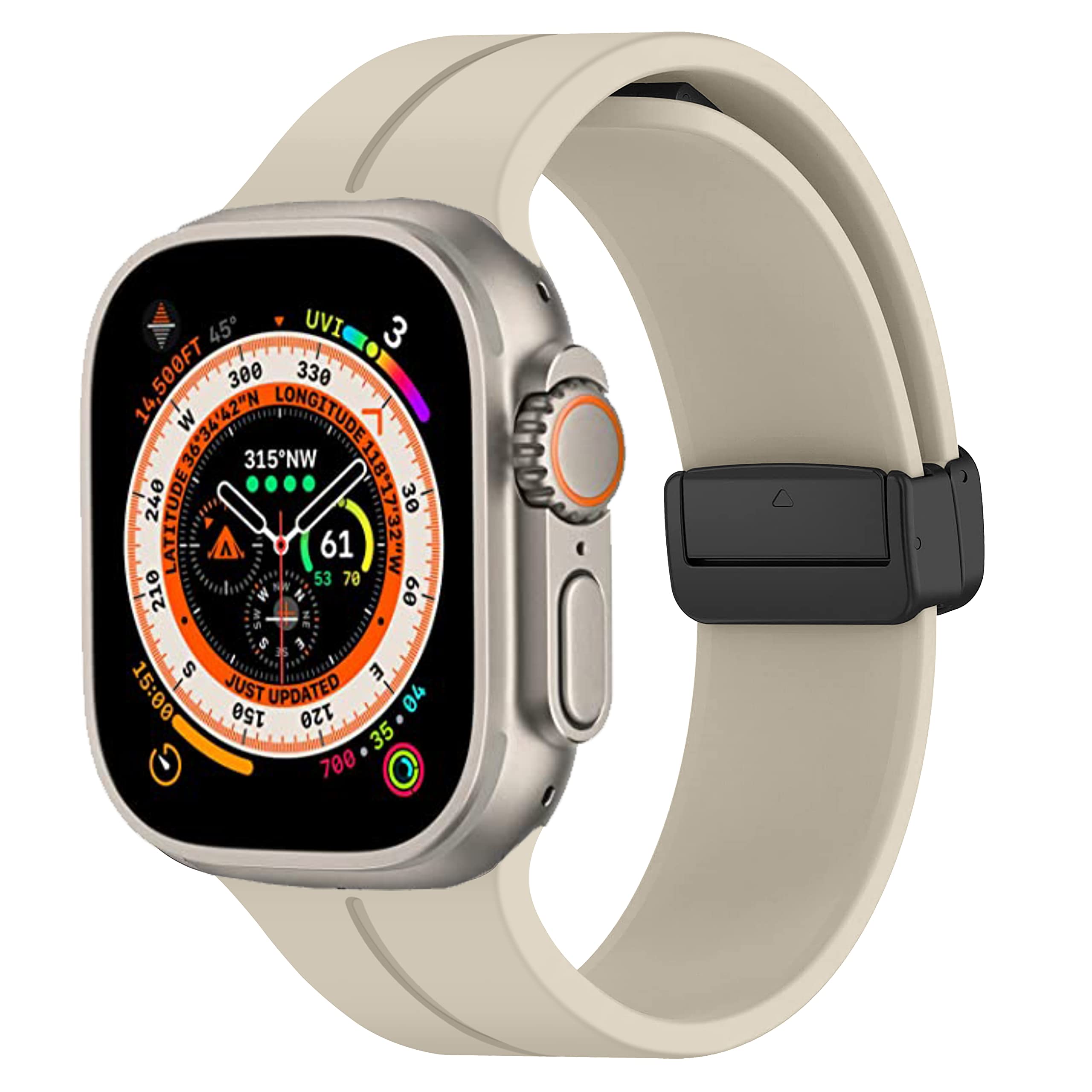 Vertical Stripe Magnetic Silicone Band for Apple Watch