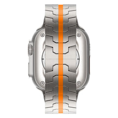 Titanium/Orange Stainless Steel Band