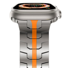 Titanium/Orange Stainless Steel Band