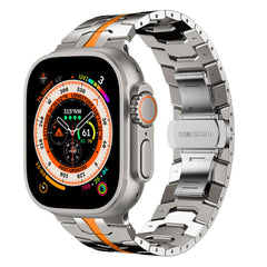 Titanium/Orange Stainless Steel Band