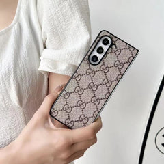 Luxury Embossed Leather Fold Case