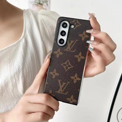 Luxury Embossed Leather Fold Case
