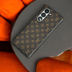 Luxury Embossed Leather Fold Case