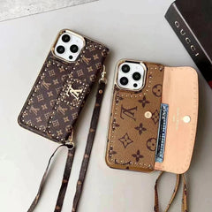 Luxury Rivet Leather Crossbody Case