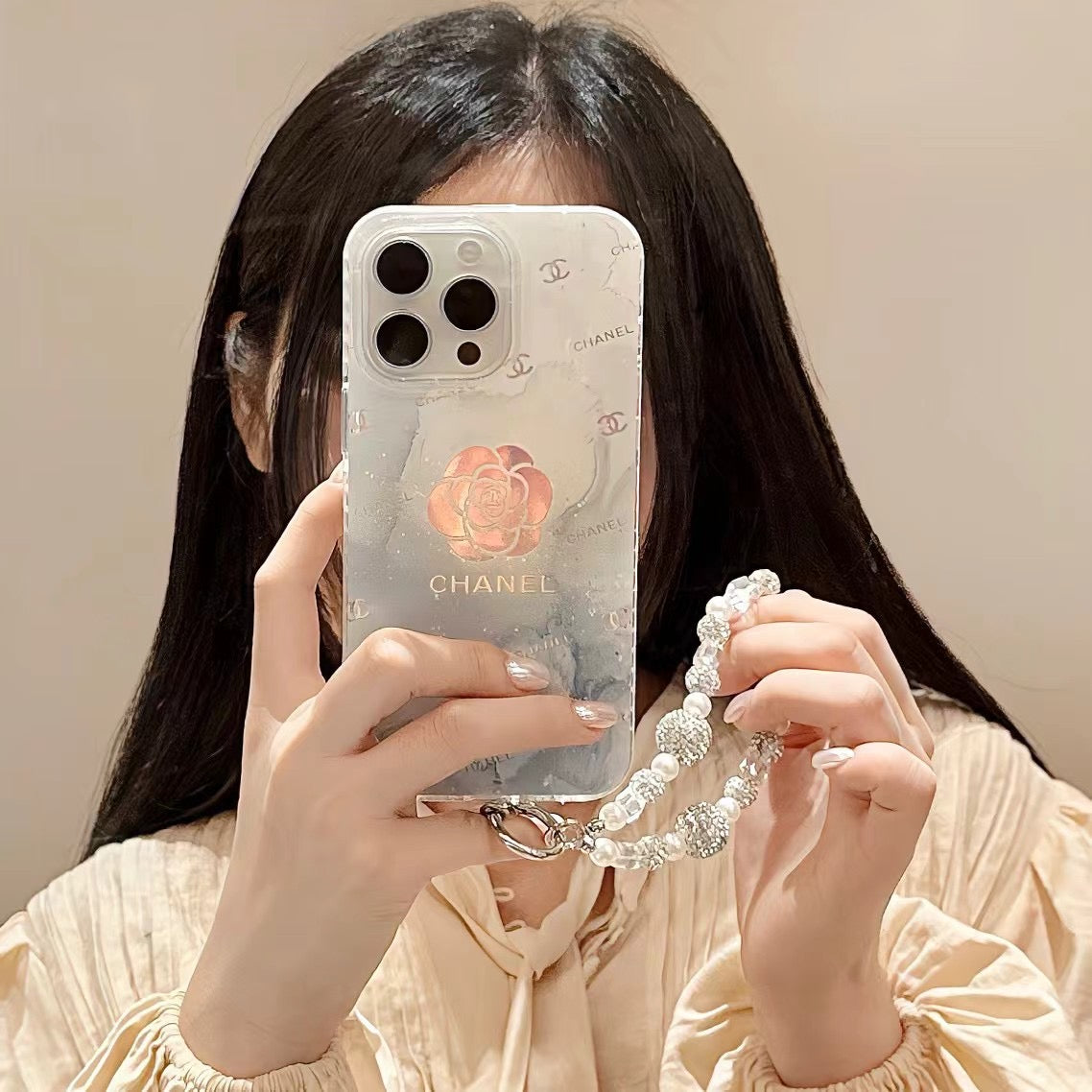 Laser Camellia Phone Case