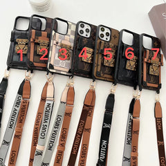 Luxury Leather Crossbody Card Case