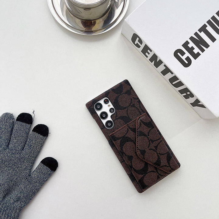 Fashionable Retro Leather Card Holder Samsung Case