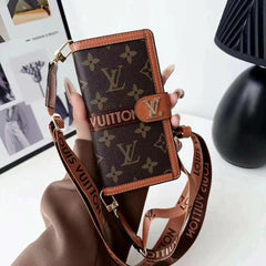 Luxury Leather Wallet Lanyard Case
