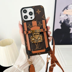 Luxury Leather Crossbody Card Case