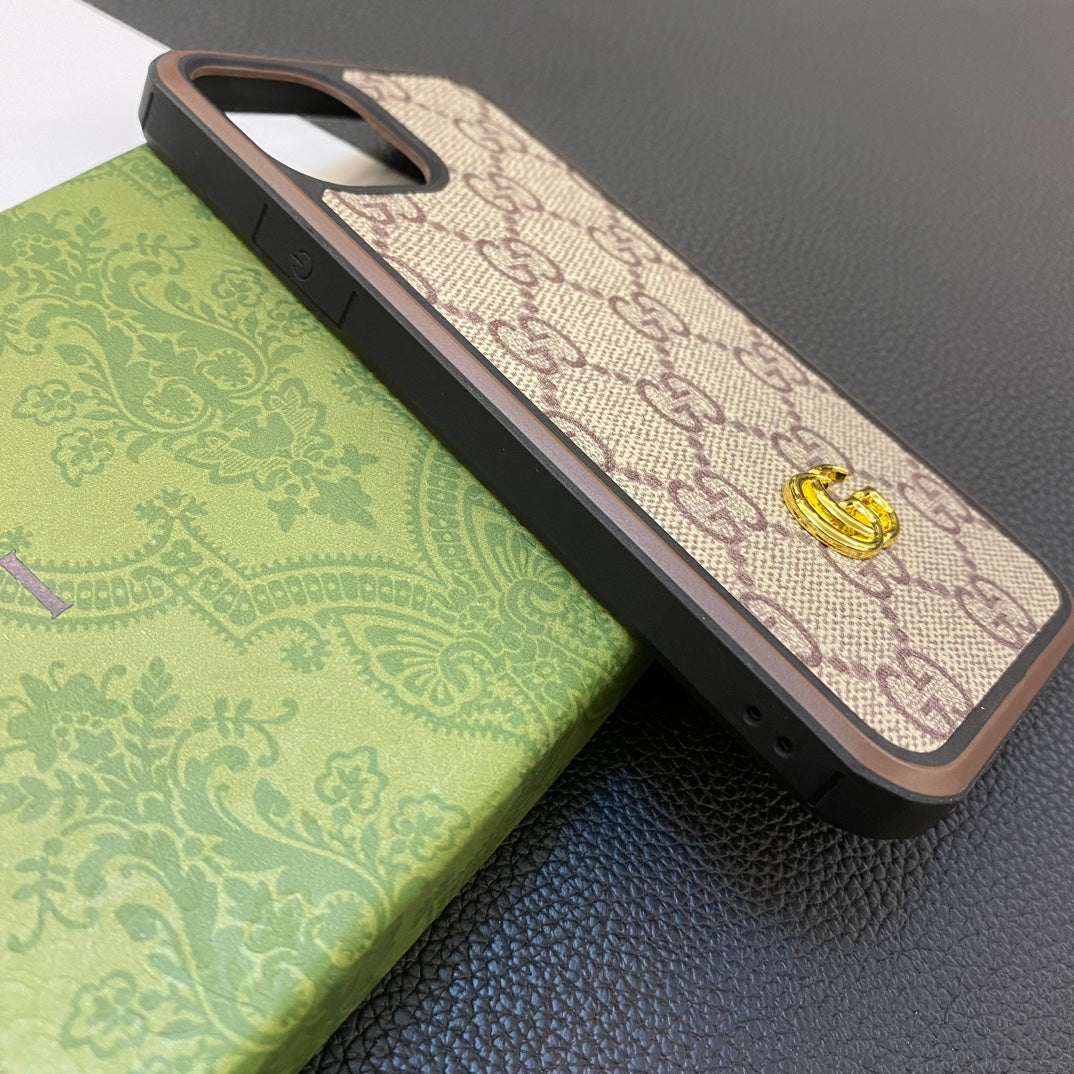 Vintage Embossed Gold Label Case