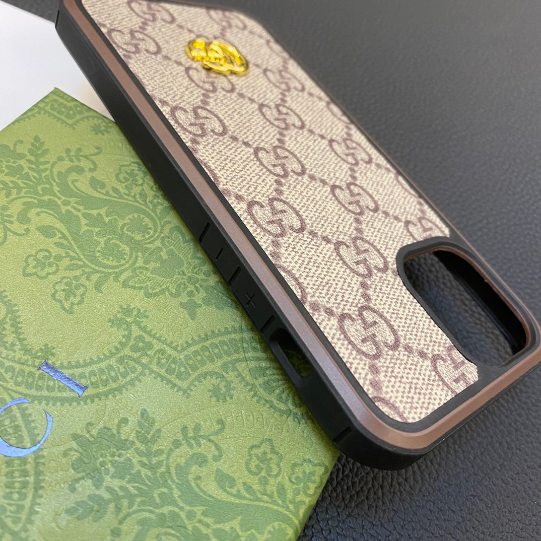 Vintage Embossed Gold Label Case